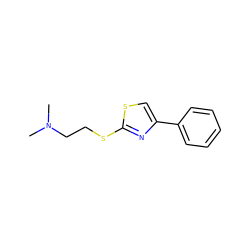 CN(C)CCSc1nc(-c2ccccc2)cs1 ZINC000013589365