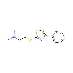 CN(C)CCSc1nc(-c2ccncc2)cs1 ZINC000005848683