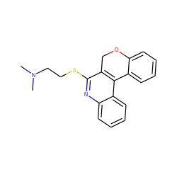 CN(C)CCSc1nc2ccccc2c2c1COc1ccccc1-2 ZINC000013742140