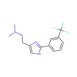 CN(C)CCc1c[nH]c(-c2cccc(C(F)(F)F)c2)n1 ZINC000026575952