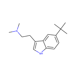 CN(C)CCc1c[nH]c2ccc(C(C)(C)C)cc12 ZINC000000017644