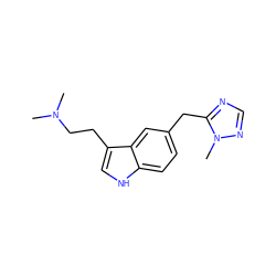 CN(C)CCc1c[nH]c2ccc(Cc3ncnn3C)cc12 ZINC000013741367