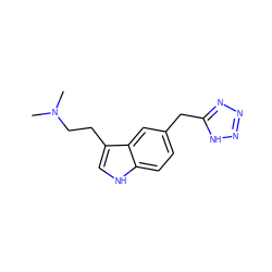 CN(C)CCc1c[nH]c2ccc(Cc3nnn[nH]3)cc12 ZINC000013741369