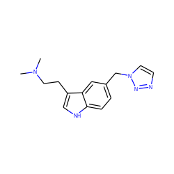 CN(C)CCc1c[nH]c2ccc(Cn3ccnn3)cc12 ZINC000013741360