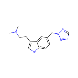 CN(C)CCc1c[nH]c2ccc(Cn3ncnn3)cc12 ZINC000013741363