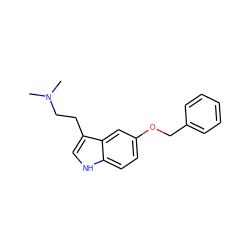 CN(C)CCc1c[nH]c2ccc(OCc3ccccc3)cc12 ZINC000000394399