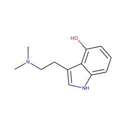 CN(C)CCc1c[nH]c2cccc(O)c12 ZINC000000002001