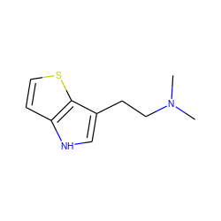 CN(C)CCc1c[nH]c2ccsc12 ZINC000013556868