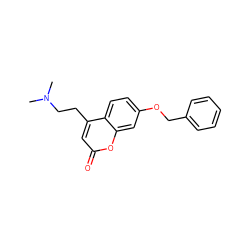 CN(C)CCc1cc(=O)oc2cc(OCc3ccccc3)ccc12 ZINC000045316822