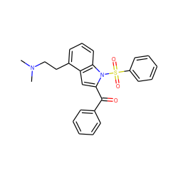 CN(C)CCc1cccc2c1cc(C(=O)c1ccccc1)n2S(=O)(=O)c1ccccc1 ZINC000000590474