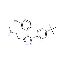 CN(C)CCc1nnc(-c2ccc(C(C)(C)C)cc2)n1-c1cccc(O)c1 ZINC000034641019