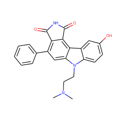 CN(C)CCn1c2ccc(O)cc2c2c3c(c(-c4ccccc4)cc21)C(=O)NC3=O ZINC000042887471