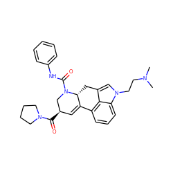 CN(C)CCn1cc2c3c(cccc31)C1=C[C@@H](C(=O)N3CCCC3)CN(C(=O)Nc3ccccc3)[C@@H]1C2 ZINC000072177232