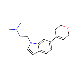 CN(C)CCn1ccc2ccc(C3=CCOCC3)cc21 ZINC000013587958