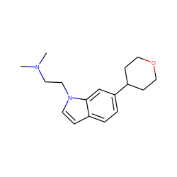 CN(C)CCn1ccc2ccc(C3CCOCC3)cc21 ZINC000027517596