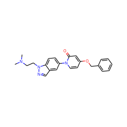 CN(C)CCn1ncc2cc(-n3ccc(OCc4ccccc4)cc3=O)ccc21 ZINC000064560248