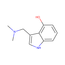 CN(C)Cc1c[nH]c2cccc(O)c12 ZINC000028525919