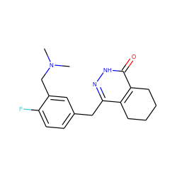 CN(C)Cc1cc(Cc2n[nH]c(=O)c3c2CCCC3)ccc1F ZINC000139500073