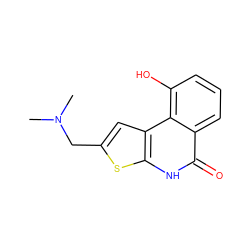 CN(C)Cc1cc2c([nH]c(=O)c3cccc(O)c32)s1 ZINC000068267124