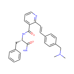 CN(C)Cc1ccc(/C=C/c2ncccc2C(=O)N[C@@H](Cc2ccccc2)C(N)=O)cc1 ZINC000026467169