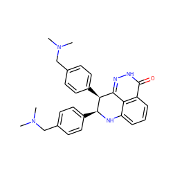 CN(C)Cc1ccc([C@@H]2Nc3cccc4c(=O)[nH]nc(c34)[C@@H]2c2ccc(CN(C)C)cc2)cc1 ZINC000118617055