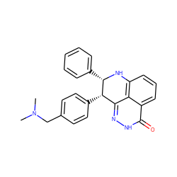 CN(C)Cc1ccc([C@H]2c3n[nH]c(=O)c4cccc(c34)N[C@H]2c2ccccc2)cc1 ZINC000117873084