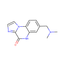 CN(C)Cc1ccc2c(c1)[nH]c(=O)c1nccn12 ZINC000043012304