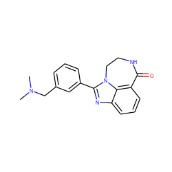 CN(C)Cc1cccc(-c2nc3cccc4c3n2CCNC4=O)c1 ZINC000013492943