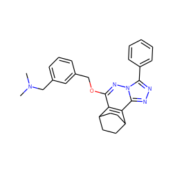 CN(C)Cc1cccc(COc2nn3c(-c4ccccc4)nnc3c3c2C2CCC3CC2)c1 ZINC000013610347