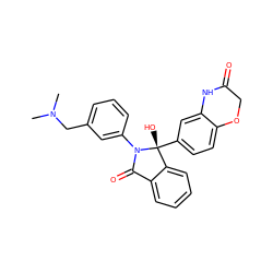 CN(C)Cc1cccc(N2C(=O)c3ccccc3[C@@]2(O)c2ccc3c(c2)NC(=O)CO3)c1 ZINC000116253017