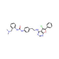 CN(C)Cc1ccccc1NC(=O)Nc1ccc(CCNc2ncnc3oc(-c4ccccc4)c(Cl)c23)cc1 ZINC000068152878