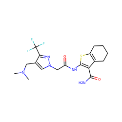 CN(C)Cc1cn(CC(=O)Nc2sc3c(c2C(N)=O)CCCC3)nc1C(F)(F)F ZINC000064540286