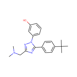 CN(C)Cc1nc(-c2ccc(C(C)(C)C)cc2)n(-c2cccc(O)c2)n1 ZINC000045350099