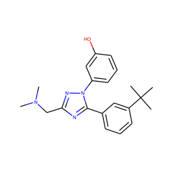 CN(C)Cc1nc(-c2cccc(C(C)(C)C)c2)n(-c2cccc(O)c2)n1 ZINC000045387588