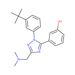 CN(C)Cc1nc(-c2cccc(O)c2)n(-c2cccc(C(C)(C)C)c2)n1 ZINC000045392153