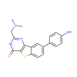 CN(C)Cc1nc2c(sc3ccc(-c4ccc(N)cc4)cc32)c(=O)[nH]1 ZINC000045284485