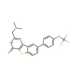 CN(C)Cc1nc2c(sc3ccc(-c4ccc(OC(F)(F)F)cc4)cc32)c(=O)[nH]1 ZINC000045291155