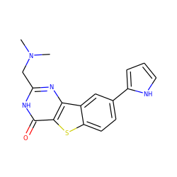 CN(C)Cc1nc2c(sc3ccc(-c4ccc[nH]4)cc32)c(=O)[nH]1 ZINC000045288658