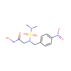 CN(C)S(=O)(=O)N(CC(=O)NO)Cc1ccc([N+](=O)[O-])cc1 ZINC000013808248