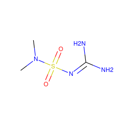 CN(C)S(=O)(=O)N=C(N)N ZINC000013808029