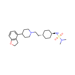 CN(C)S(=O)(=O)N[C@H]1CC[C@H](CCN2CCC(c3cccc4c3CCO4)CC2)CC1 ZINC000261130009