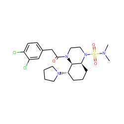 CN(C)S(=O)(=O)N1CCN(C(=O)Cc2ccc(Cl)c(Cl)c2)[C@@H]2[C@@H](N3CCCC3)CCC[C@@H]21 ZINC001772601066