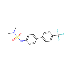 CN(C)S(=O)(=O)Nc1ccc(-c2ccc(C(F)(F)F)cc2)cc1 ZINC000028711926