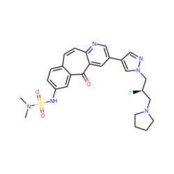 CN(C)S(=O)(=O)Nc1ccc2ccc3ncc(-c4cnn(C[C@H](F)CN5CCCC5)c4)cc3c(=O)c2c1 ZINC000072110939