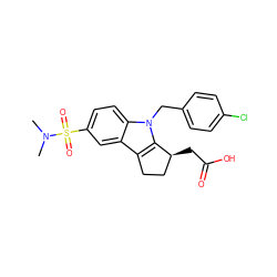 CN(C)S(=O)(=O)c1ccc2c(c1)c1c(n2Cc2ccc(Cl)cc2)[C@@H](CC(=O)O)CC1 ZINC000000595497