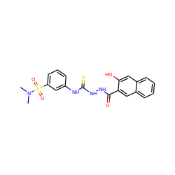 CN(C)S(=O)(=O)c1cccc(NC(=S)NNC(=O)c2cc3ccccc3cc2O)c1 ZINC000009506896