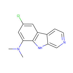 CN(C)c1cc(Cl)cc2c1[nH]c1cnccc12 ZINC000100828902