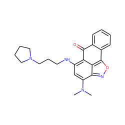 CN(C)c1cc(NCCCN2CCCC2)c2c3c(onc13)-c1ccccc1C2=O ZINC001772578849