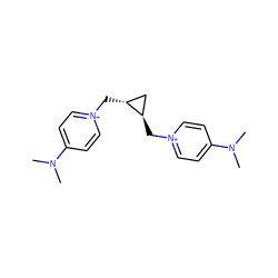 CN(C)c1cc[n+](C[C@@H]2C[C@H]2C[n+]2ccc(N(C)C)cc2)cc1 ZINC000071359410