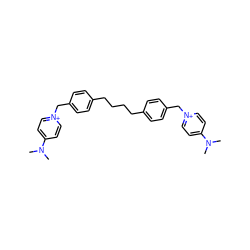 CN(C)c1cc[n+](Cc2ccc(CCCCc3ccc(C[n+]4ccc(N(C)C)cc4)cc3)cc2)cc1 ZINC000013837700